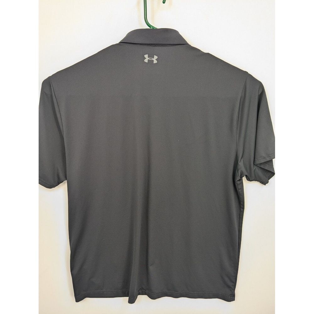 Under Armour Men's The Performance Polo Golf Shirt, Black, Loose Fit, 3XL - Picture 7 of 9